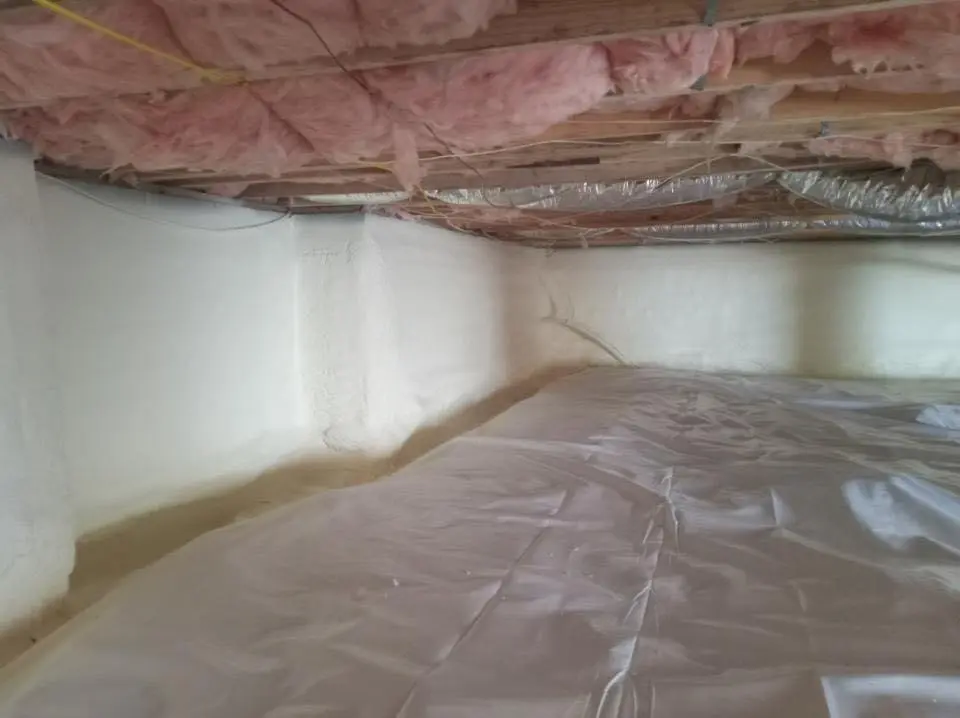 Crawl space encapsulation with closed-cell spray foam for Attic Insulation in River Ridge